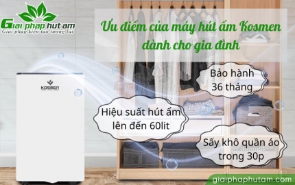 Review máy hút ẩm gia đình Kosmen 