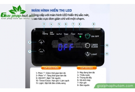 Máy làm đá thương mại kèm lọc nước UF Fujihome IM70C