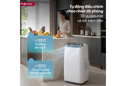 Máy điều hòa di động thông minh Fujihome PAC12N thế hệ mới (12.000BTU-1.5HP)