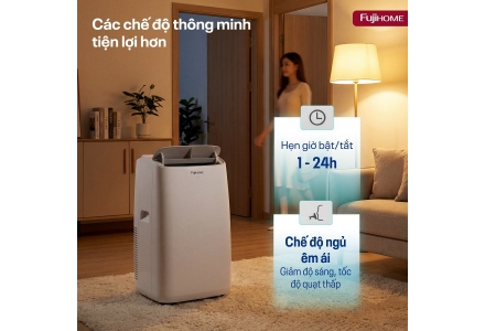 Máy điều hòa di động thông minh Fujihome PAC12N thế hệ mới (12.000BTU-1.5HP)