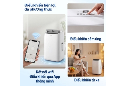 Máy điều hòa di động thông minh Fujihome PAC12N thế hệ mới (12.000BTU-1.5HP)