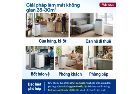 Điều hòa di động Fujihome PAC12Pro 12000BTU -1.5HP, Inverter
