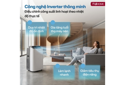 Điều hòa di động Fujihome PAC14Pro 14000BTU - 1.6HP, Inverter