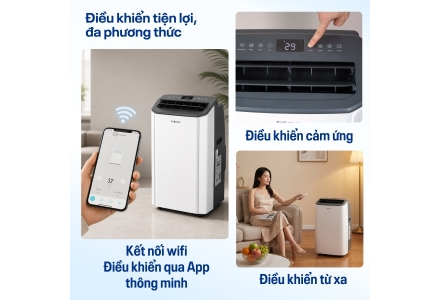 Điều hòa di động Fujihome PAC14Pro 14000BTU - 1.6HP, Inverter