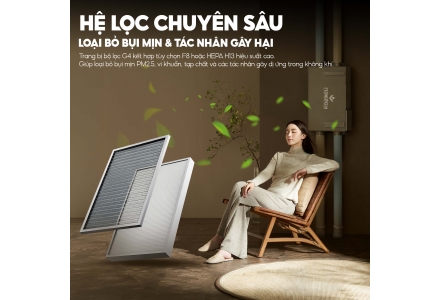 Máy cấp khí tươi và lọc không khí Kosmen KM-A300 Pro