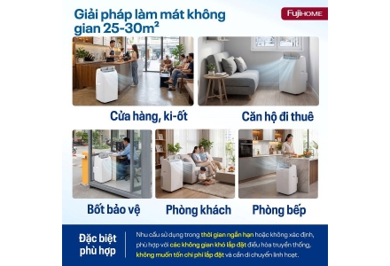Máy điều hòa di động thông minh Fujihome PAC14N thế hệ mới (14.000BTU-1.6HP)