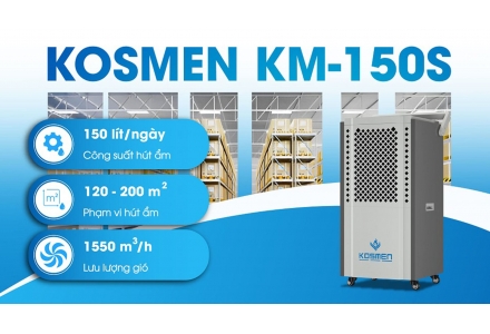 video review Máy hút ẩm công nghiệp Kosmen KM-150S (150 Lít/24h)