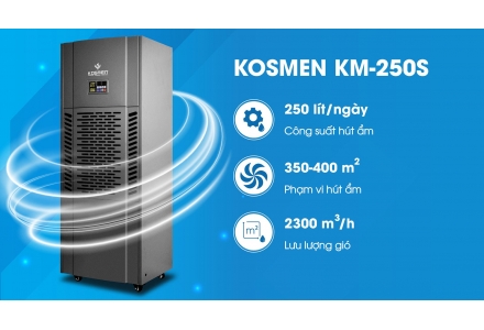 video review Máy hút ẩm công nghiệp Kosmen KM-250S (250 Lít/24h)