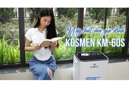 video review Máy hút ẩm Kosmen KM-60S (60 Lít/24h)