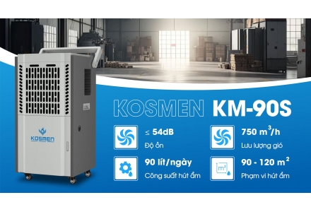 video review Máy hút ẩm công nghiệp Kosmen KM-90S (90Lít/24h)