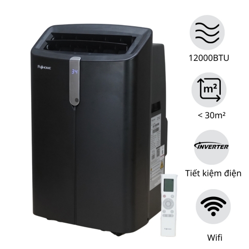 Điều hòa di động Fujihome PAC12Pro 12000BTU - 1.5HP, Inverter