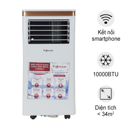 Máy điều hòa di động thông minh Fujihome PAC10 (10.000BTU-1.1HP)