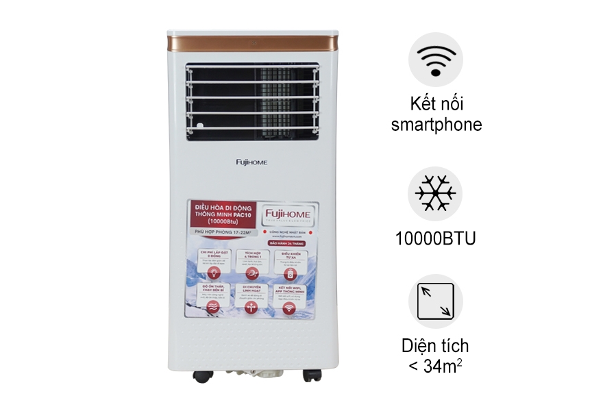 Máy điều hòa di động thông minh Fujihome PAC10 (10.000BTU-1.1HP)