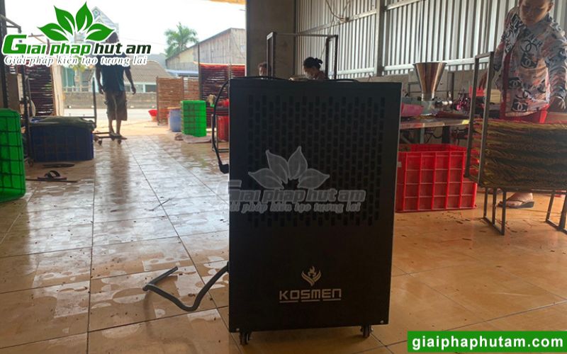 Hình ảnh lắp đặt máy hút ẩm Kosmen KM-150S tại Cơ sở Nhang Kiến Tường - Long An