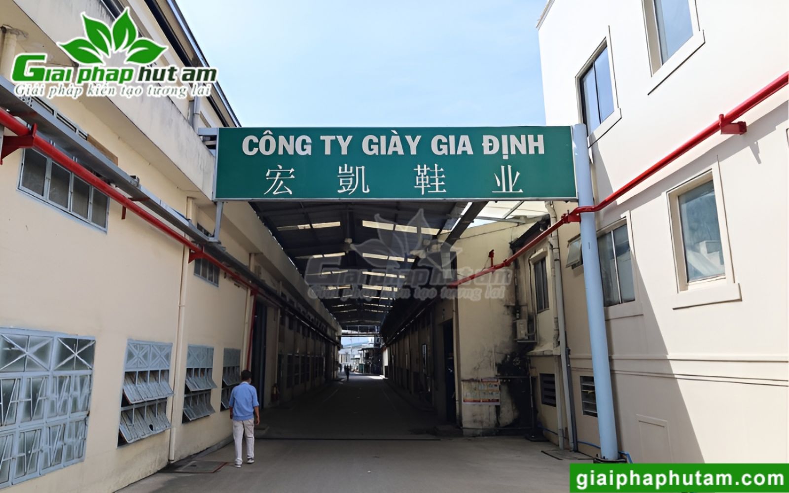 Hoàng Quân lắp đặt máy hút ẩm cho công ty giày gia định