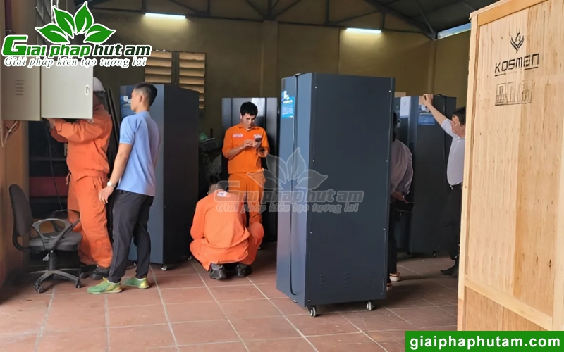 hình ảnh lắp máy hút ẩm tại thủy điện tuyên quang 2