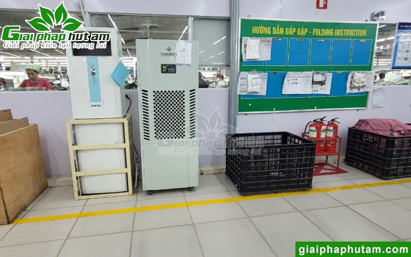 lắp máy hút ẩm tại shinwon ebenezervn  tại vĩnh phúc bảo quản hàng may mặc 2