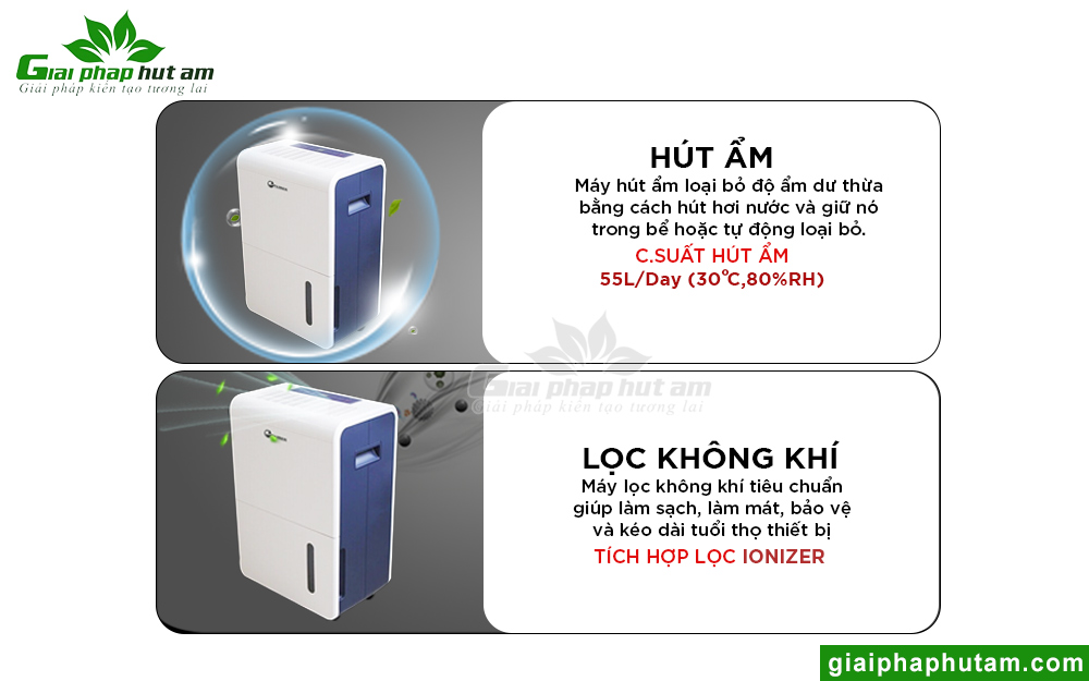 tính năng của Máy hút ẩm Fujihaia-DH55BL