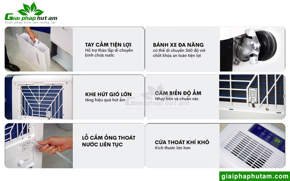 thiết kế hiện đại, thông minh của Máy hút ẩm Fujihaia-DH55BL