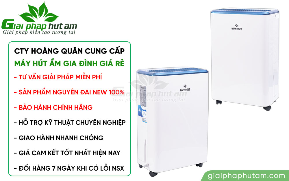 Mua máy hút ẩm Kosmen chính hãng giá rẻ tại công ty Hoàng Quân