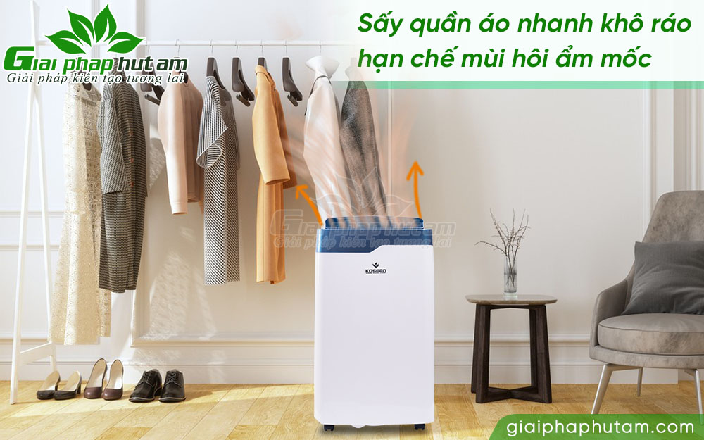 Kosmen KM-20N giúp sấy khô quần áo nhanh chóng