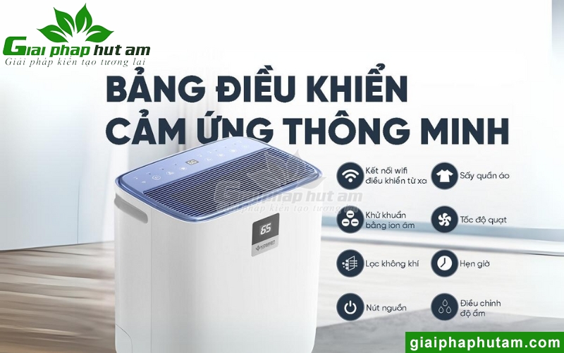 Máy Hút Ẩm Và Lọc Không Khí Kosmen KM-30N sở hữu bảng điều khiển thông minh