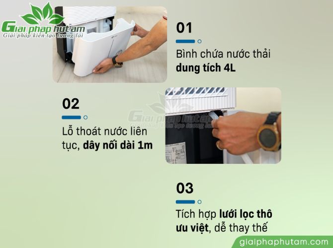 Máy lọc không khí dân dụng 25L Fujihaia DH25W
