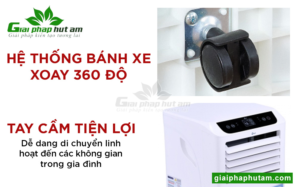 Máy lạnh mini di động FujiE MPAC10 có thiết kế gọn gàng, tiện lợi