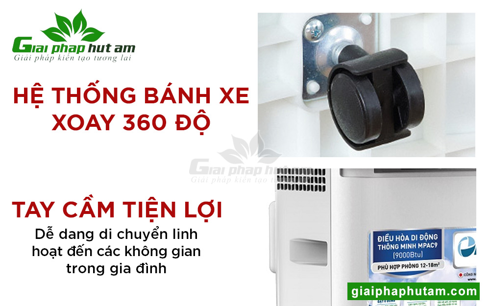 Máy lạnh di động FujiE MPAC9 là dòng máy được thiết kế linh hoạt, hiện đại