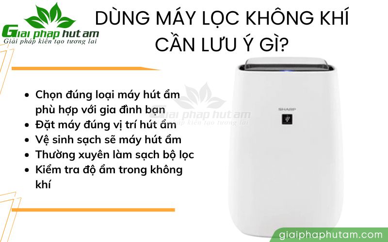Dùng máy lọc không khí cần lưu ý gì?
