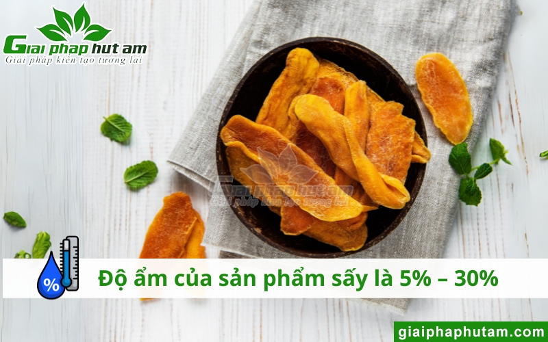 tiêu chuẩn về Độ ẩm của sản phẩm sấy 