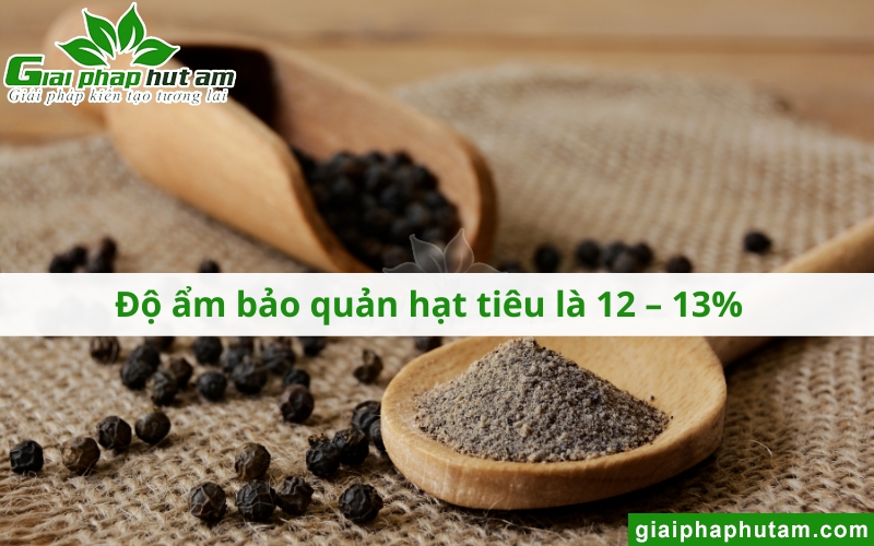 Độ ẩm hạt tiêu là bao nhiêu