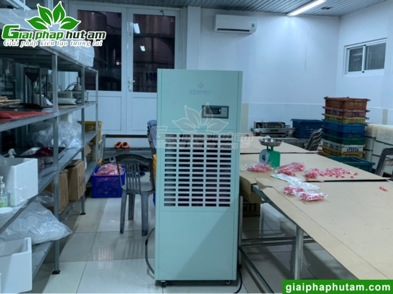 Máy hút ẩm bảo quản bánh kẹo tại công ty sơn phát