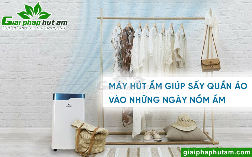 Máy hút ẩm giúp sấy khô quần áo ngày nồm