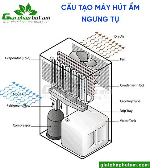 Cấu trúc hoạt động của máy hút ẩm rotor