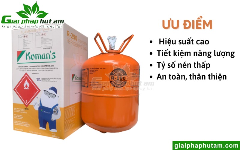 Ưu điểm của môi chất làm lạnh R290