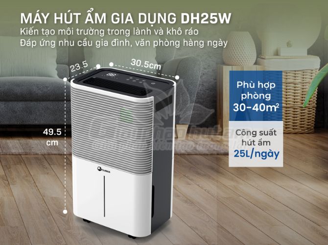 Bảng thông số Máy hút ẩm dân dụng Fujihaia DH25W