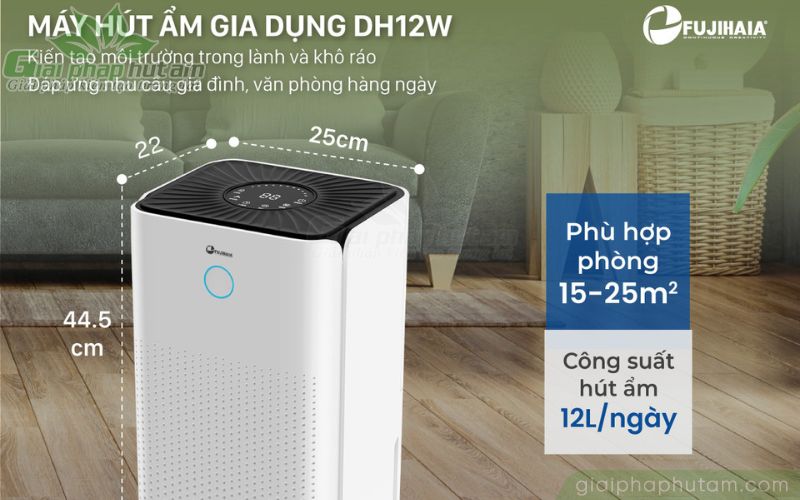Bảng thông số Máy hút ẩm dân dụng Fujihaia DH12W