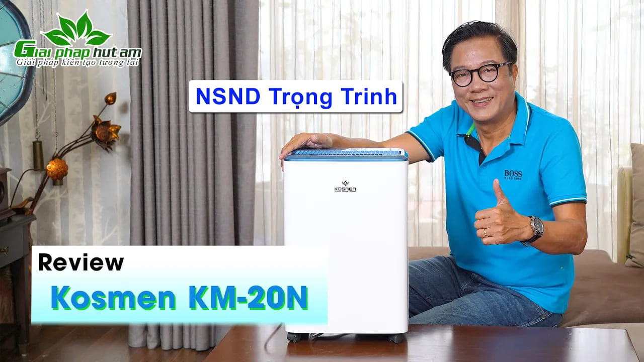 video review Máy hút ẩm Kosmen KM-12N (12 Lít/24h)